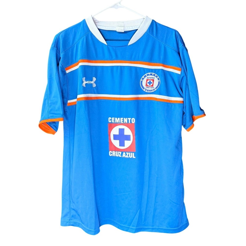 Under Armour Cruz Azul Jersey Mens Large Blue Santa Maria 12 Soccer Shirt Mexico